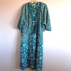 Lovely Teal and White Blue Sky Dress with removable jacket